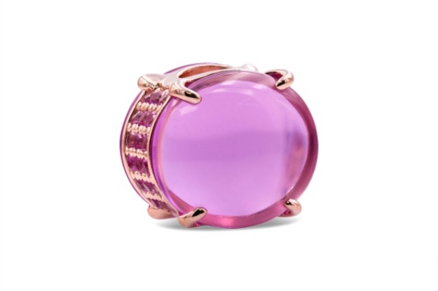 Pandora Colours Pink Oval Cabochon Round Charm