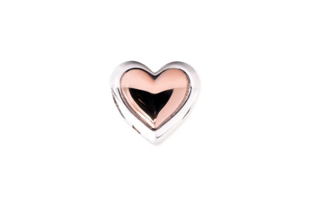 Pandora Domed Golden Heart Charm