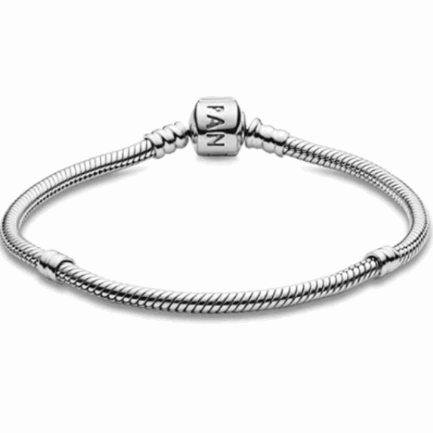 Pandora Jewelry Iconic Moments Snake Chain Charm Sterling Silver Bracelet