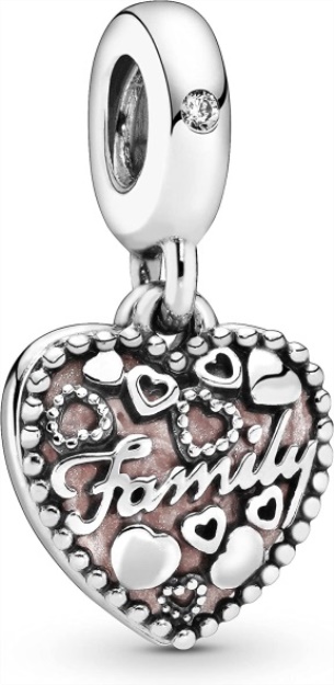 Pandora Jewelry Love Makes A Family Dangle Cubic Zirconia Charm in Sterling Silver