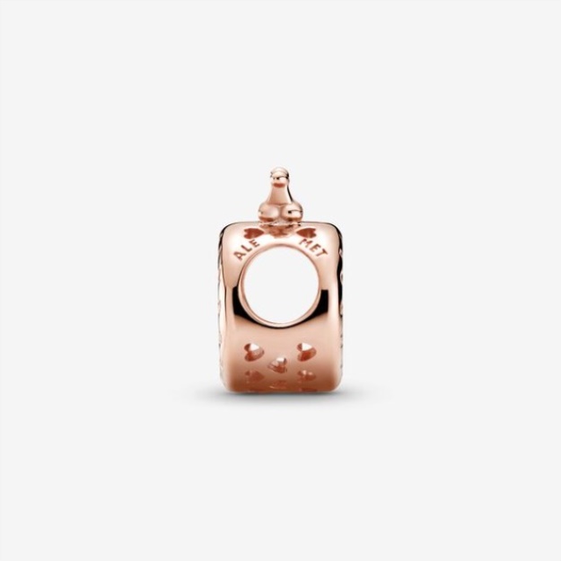 Pandora Logo Crown O Charm Rose Gold Plated