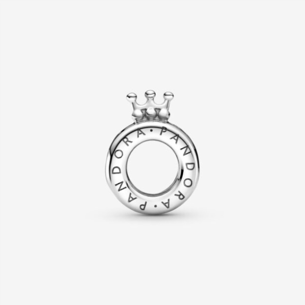 Pandora Logo Crown O Charm Sterling Silver