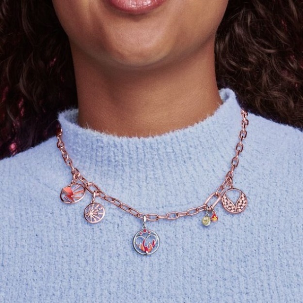 Pandora Me Link Chain Necklace Rose Gold Plated