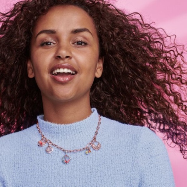 Pandora Me Link Chain Necklace Rose Gold Plated