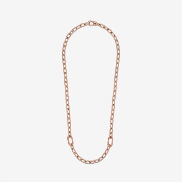 Pandora Me Link Chain Necklace Rose Gold Plated