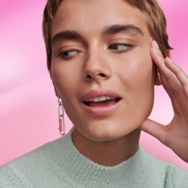 Pandora Me Single Hoop Link Earring Sterling Silver