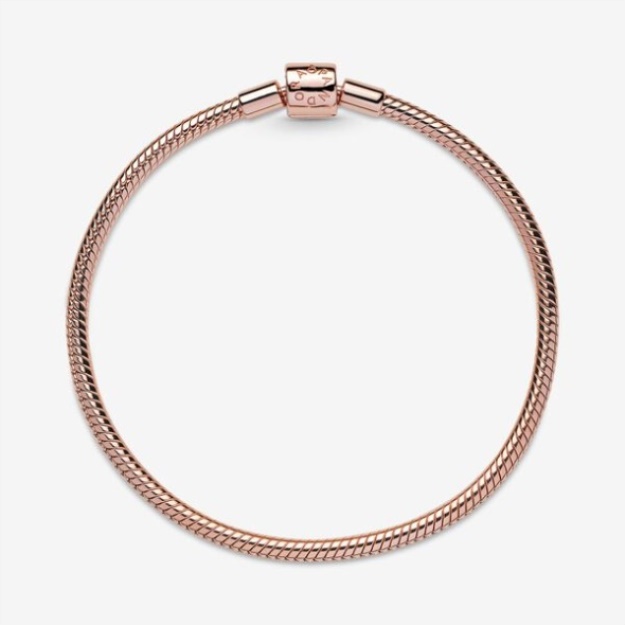 Pandora Moments Barrel Clasp Snake Chain Bracelet