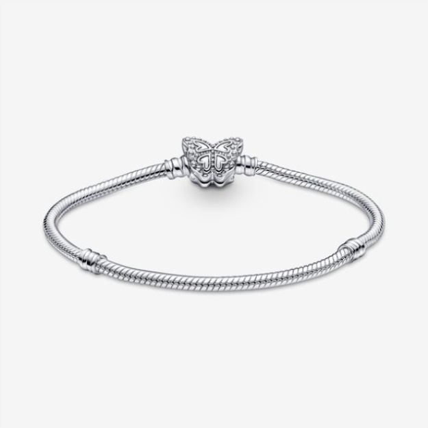 Pandora Moments Butterfly Clasp Snake Chain Bracelet