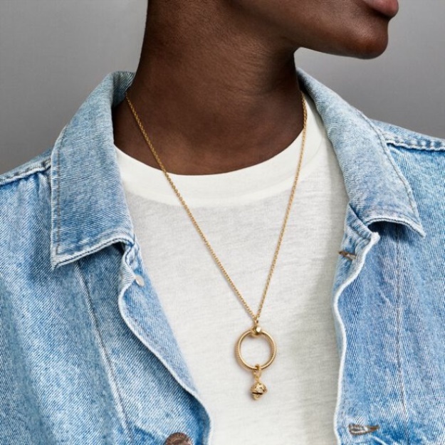 Pandora Moments Fashion Small O Pendant Gold Plated