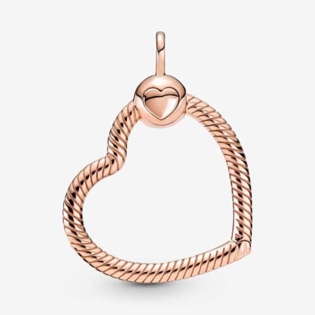 Pandora Moments Heart Charm Pendant Rose Gold Plated
