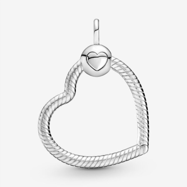 Pandora Moments Heart Charm Pendant Sterling Silver