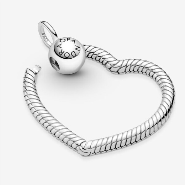 Pandora Moments Heart Charm Pendant Sterling Silver