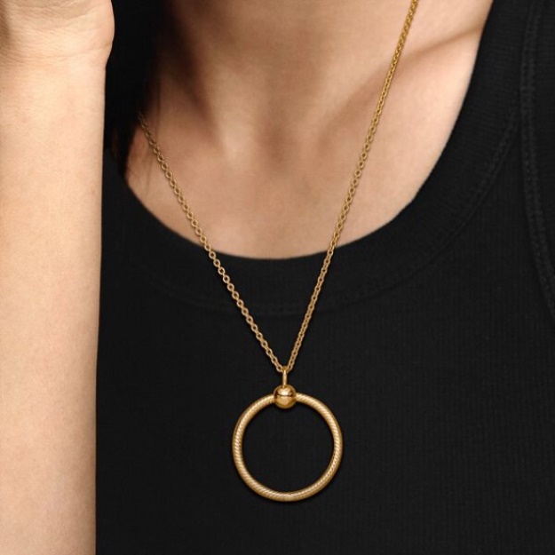 Pandora Moments Medium O Pendant-Final Sale Gold Plated