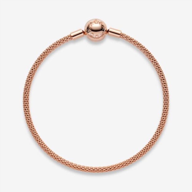 Pandora Moments Mesh Bracelet Rose Gold Plated