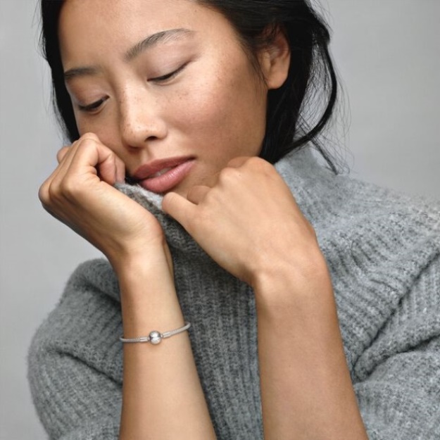 Pandora Moments Mesh Bracelet Sterling Silver