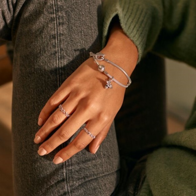 Pandora Moments Mesh Bracelet Sterling Silver