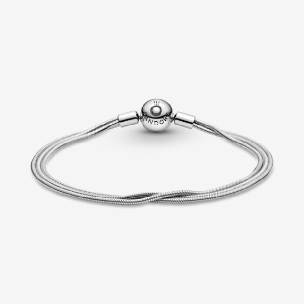 Pandora Moments Multi Snake Chain Bracelet Sterling Silver