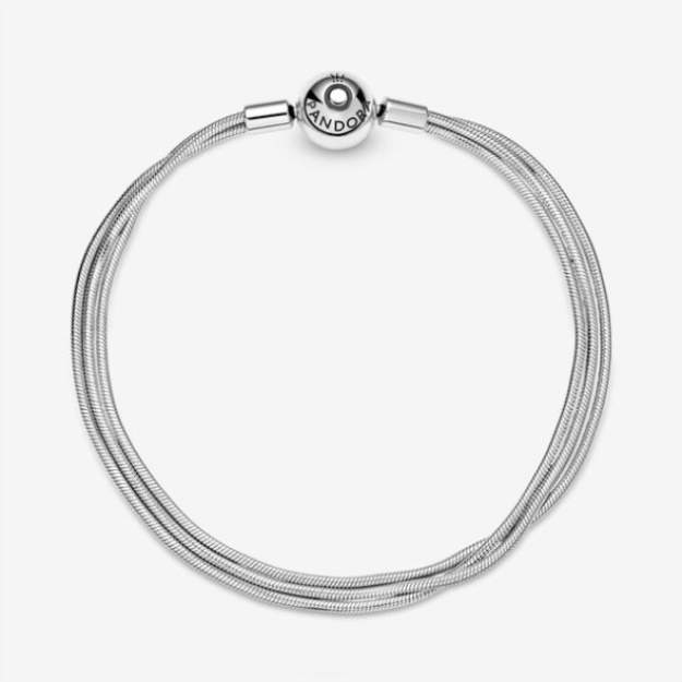 Pandora Moments Multi Snake Chain Bracelet Sterling Silver
