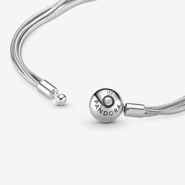 Pandora Moments Multi Snake Chain Bracelet Sterling Silver