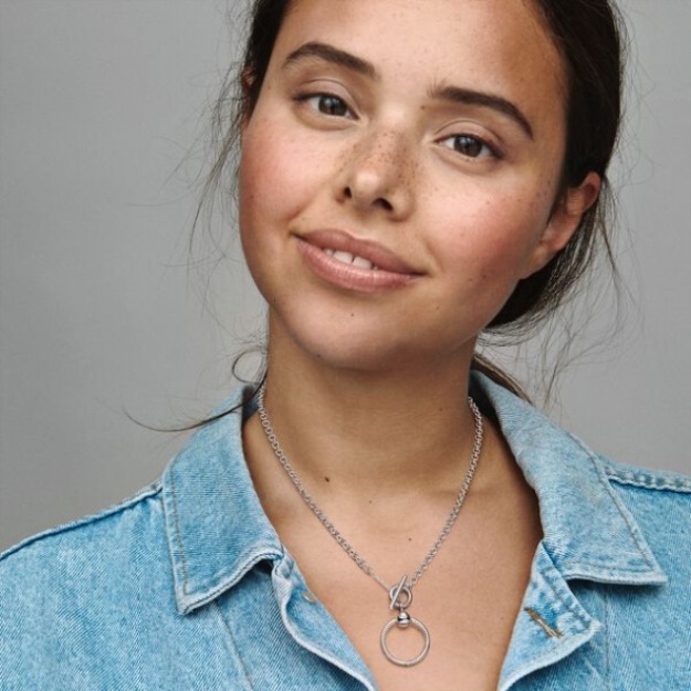 Pandora Moments O Pendant T-Bar Necklace