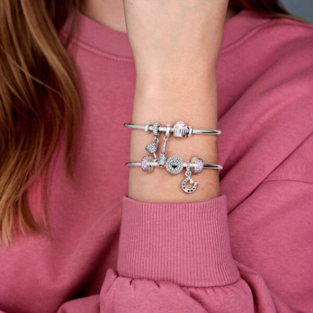 Pandora Moments Open Bangle Sterling Silver