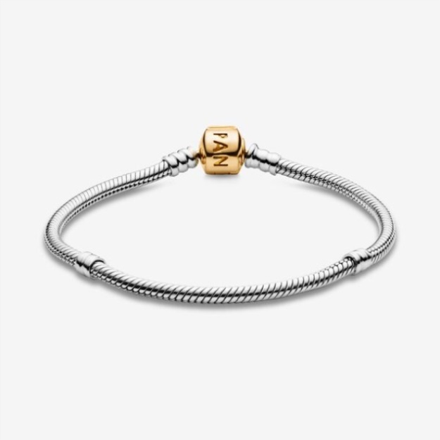 Pandora Moments Snake Chain Bracelet-Final Sale Two-Tone