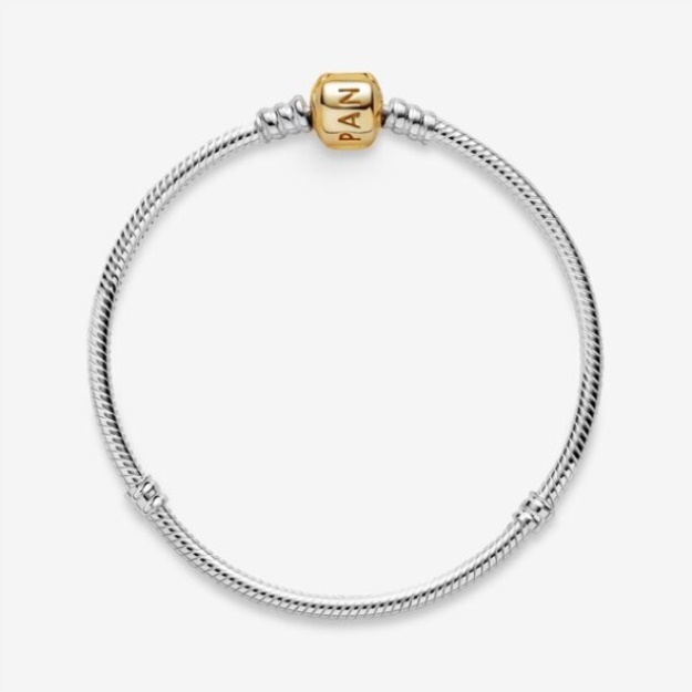 Pandora Moments Snake Chain Bracelet-Final Sale Two-Tone