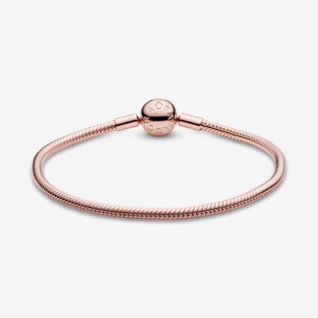 Pandora Moments Snake Chain Bracelet Rose Gold Plated