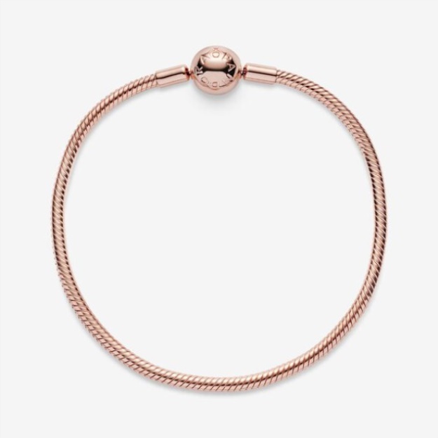 Pandora Moments Snake Chain Bracelet Rose Gold Plated