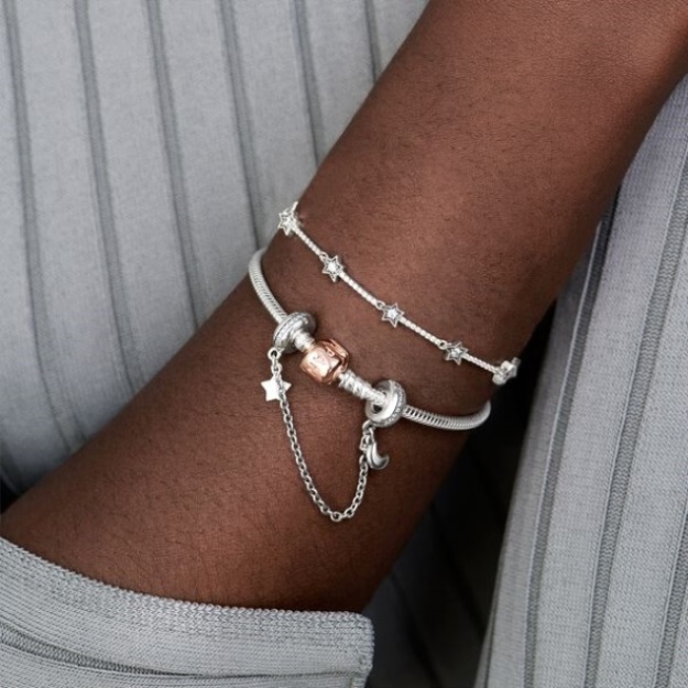 Pandora Moments Snake Chain Bracelet Two-Tone