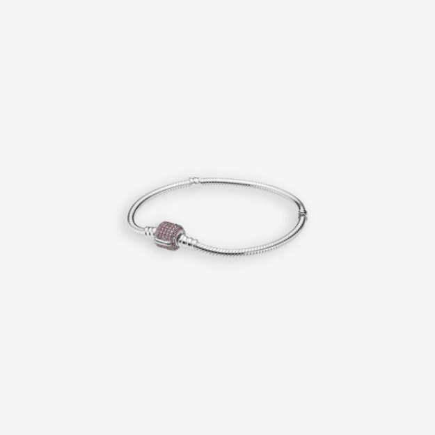 Pandora Moments Sparkling Pave Clasp Snake Chain Bracelet