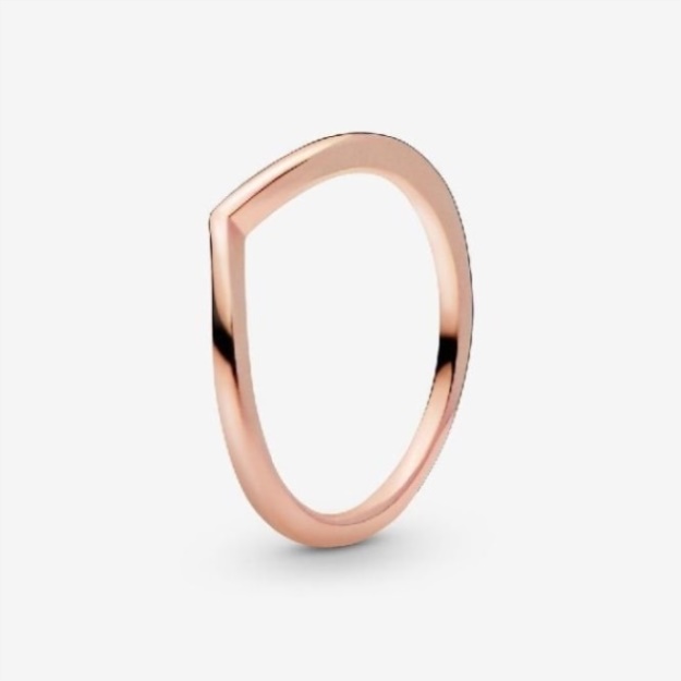 Pandora Polished Rose Wishbone Ring