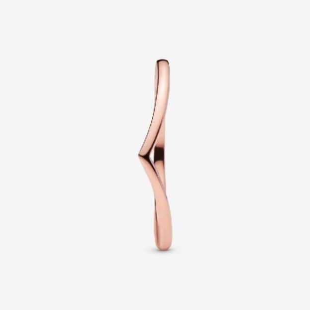 Pandora Polished Rose Wishbone Ring