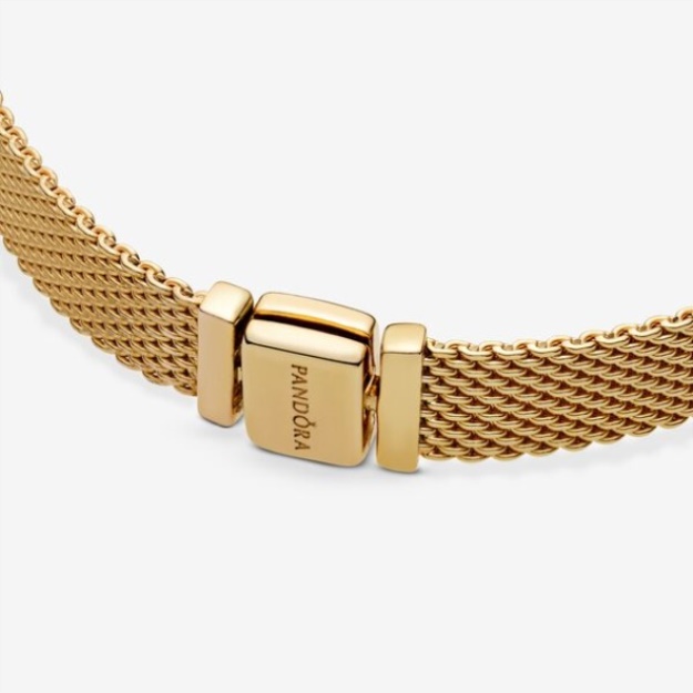 Pandora Reflexions Mesh Bracelet Gold Plated