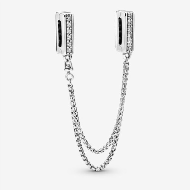 Pandora Reflexions Sparkling Safety Chain Clip Charm