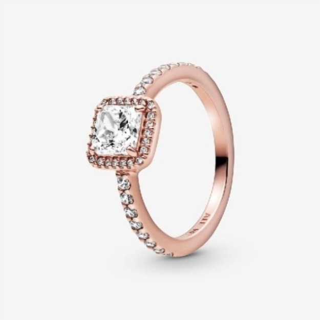 Pandora Rose Square Sparkle Halo Ring