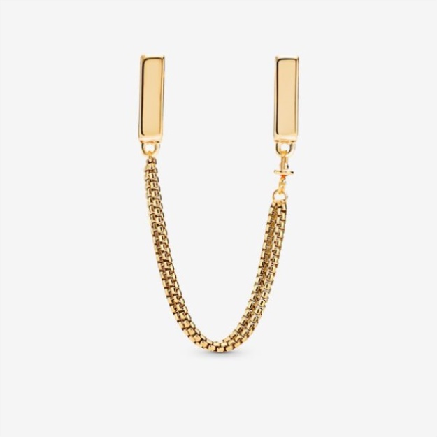Pandora Safety Chain Clip Charm-Final Sale Gold Plated