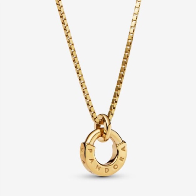 Pandora Signature I-D Collier Pendant Necklace