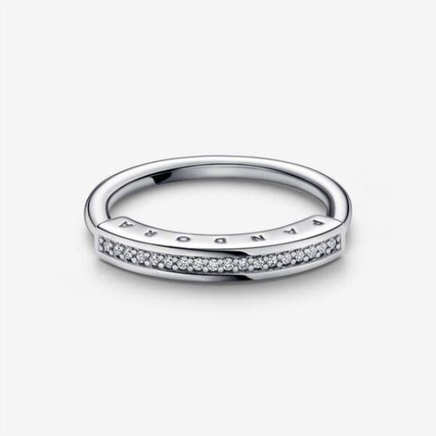 Pandora Signature I-D Pave Ring Sterling Silver