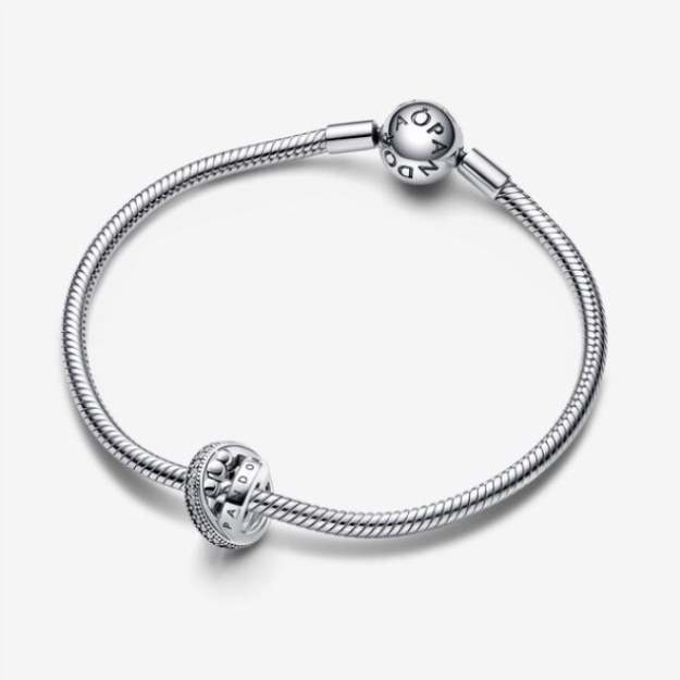 Pandora Signature Logo Pave Beads Charm