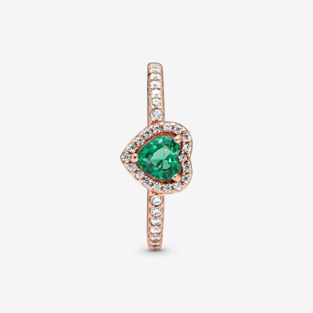 Pandora Sparkling Elevated Heart Ring