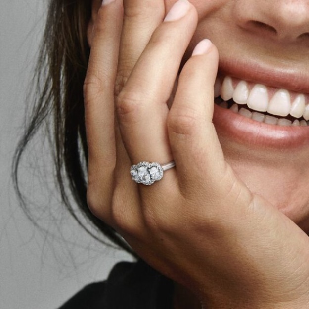 Pandora Three Stone Vintage Ring