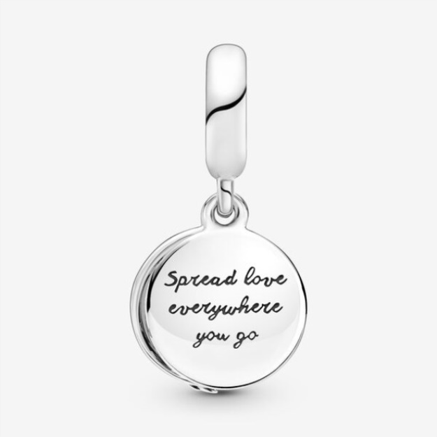 Pave Feather Dangle Charm Pandora