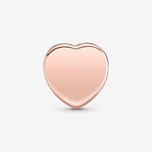 Pave Heart Clip Charm Pandora Rose Gold Plated