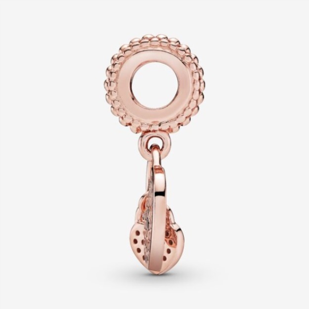 Pave Heart Padlocks Dangle Charm Pandora