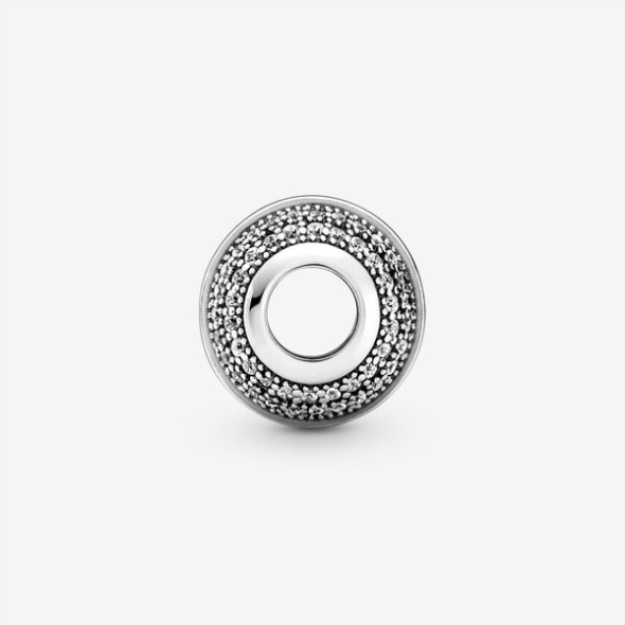 Pave Logo Charm Pandora