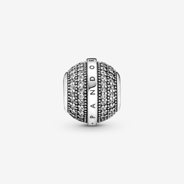 Pave Logo Charm Pandora