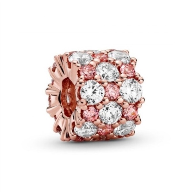 Pink  Clear Sparkle Charms Pandora