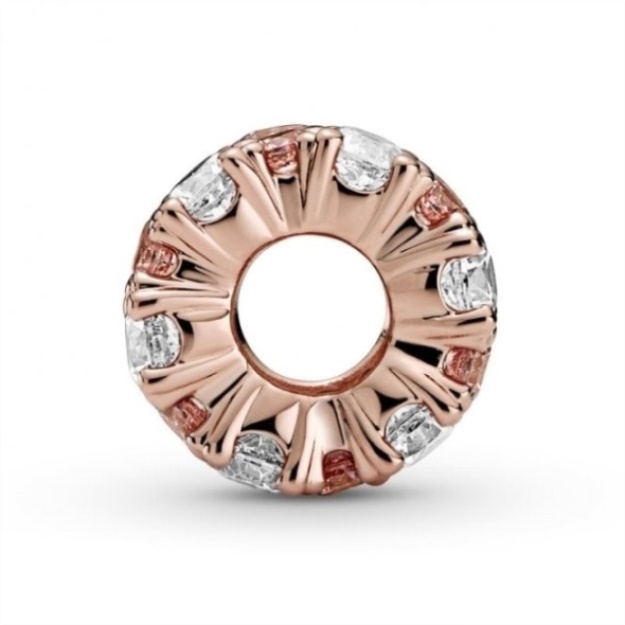 Pink  Clear Sparkle Charms Pandora