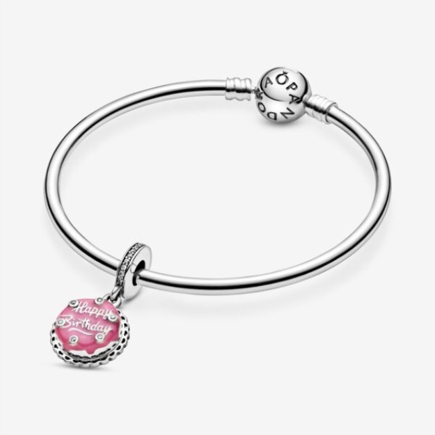 Pink Birthday Cake Dangle Charm Pandora